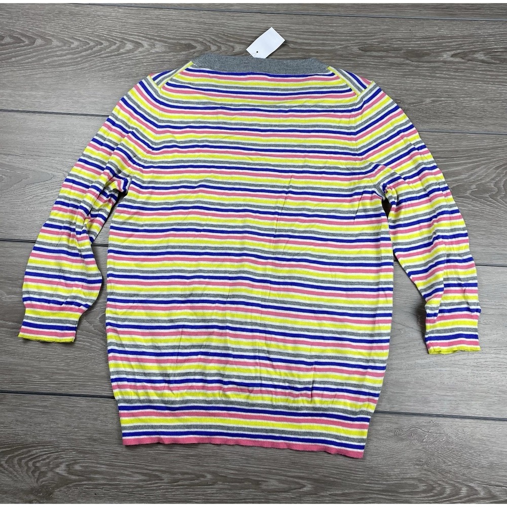 J Crew Women's Long Sleeve Striped Sweater Top Multicolor Size Large New - Picture 4 of 8